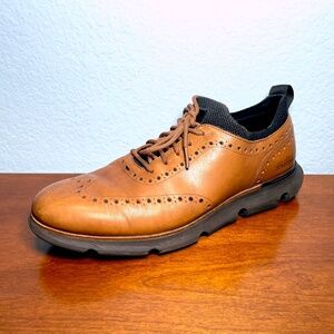 Cole Haan Sz 11 Men's 4 Zerogrand Wingtip Oxford British Tan C31884 Brown Shoes